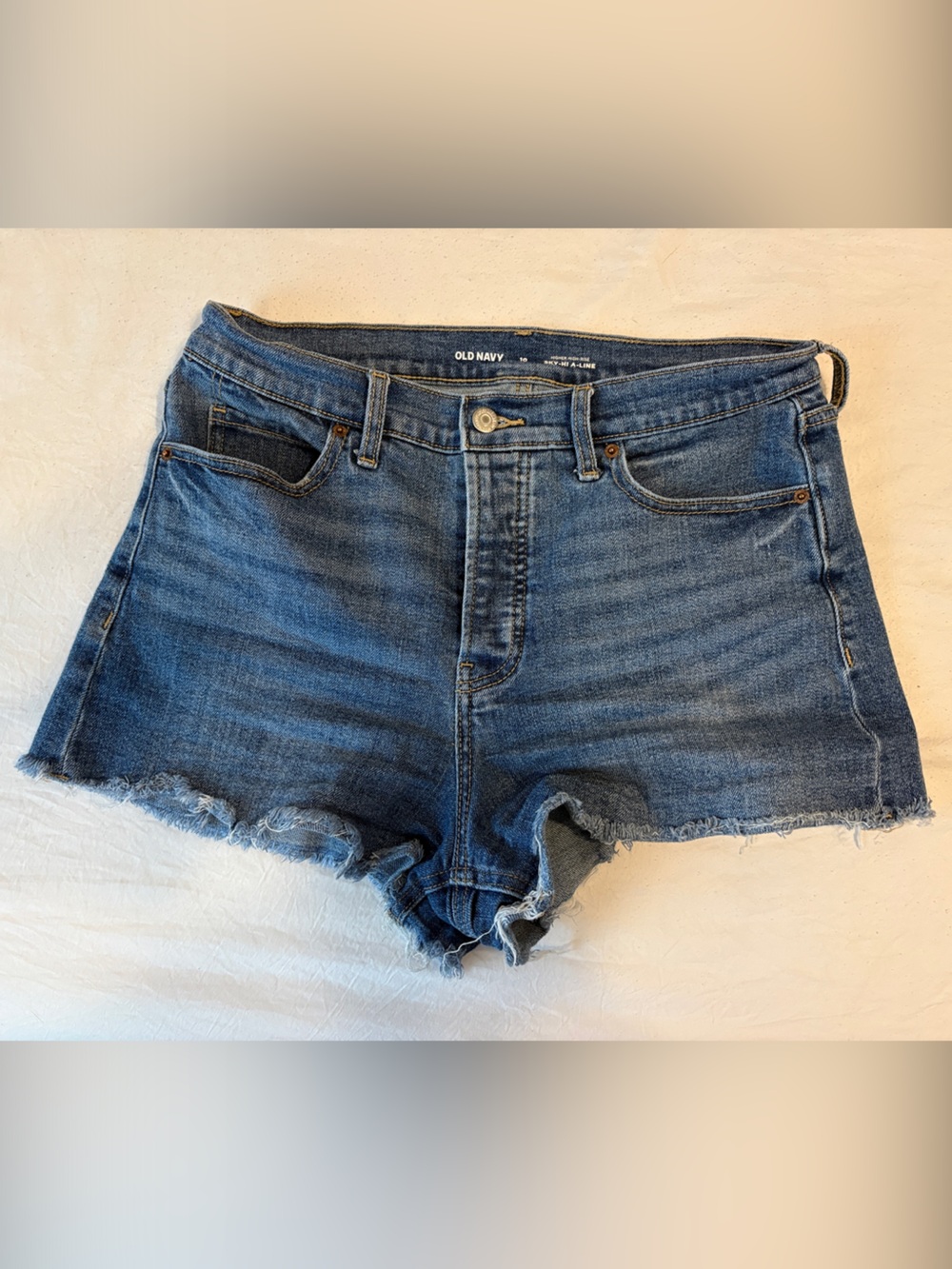 Old Navy Blue Frayed Hem Denim Shorts